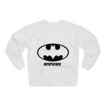 Sudadera cuello redondo premium - Blanco - Rata Pinyada Batman