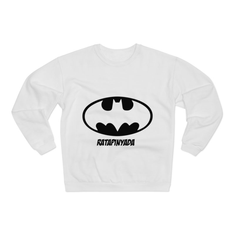 Sudadera cuello redondo premium - Blanco - Rata Pinyada Batman