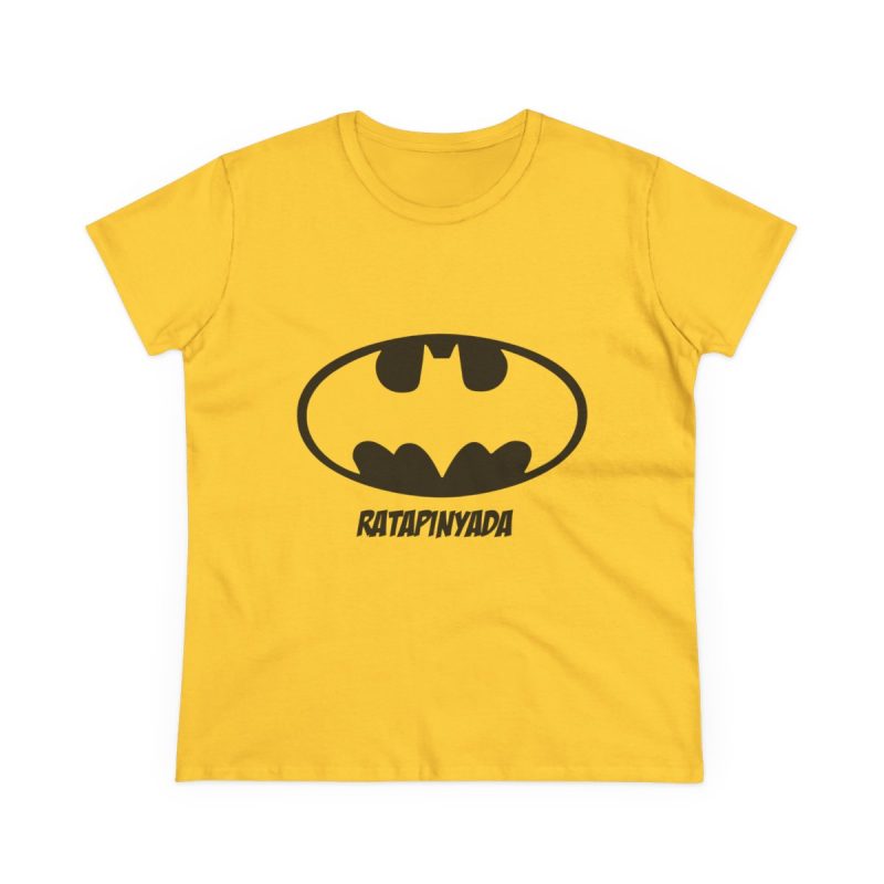 Camiseta mujer algodon medio - Amarillo margarita - Rata Pinyada Batman Camiseta mujer algodon medio - Amarillo margarita - Rata Pinyada Batman
