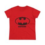 Camiseta mujer algodon medio - Rojo - Rata Pinyada Batman Camiseta mujer algodon medio - Rojo - Rata Pinyada Batman