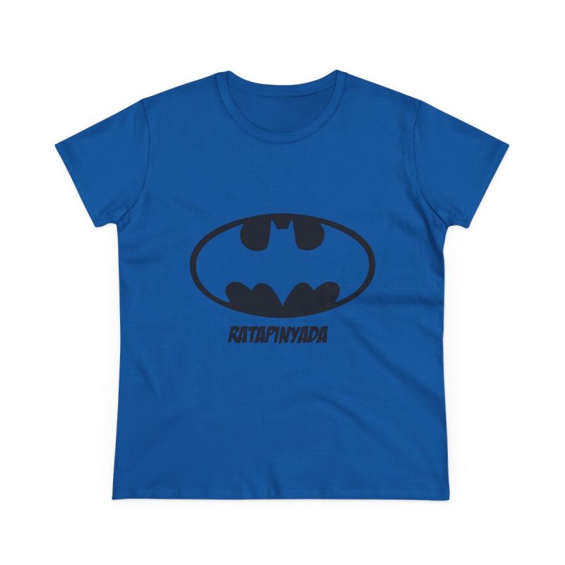 Camiseta mujer algodon medio - Azul royal - Rata Pinyada Batman