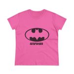 Camiseta mujer algodon medio - Rosa azalea - Rata Pinyada Batman Camiseta mujer algodon medio - Rosa azalea - Rata Pinyada Batman