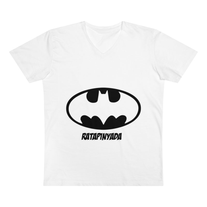 Camiseta hombre cuello de pico Presenter - Blanco - Rata Pinyada Batman Camiseta hombre cuello de pico Presenter - Blanco - Rata Pinyada Batman