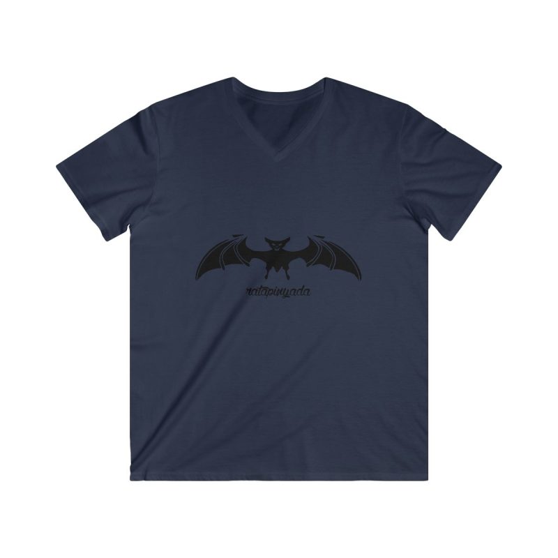 Camiseta hombre entallada cuello de pico - Azul marino - Rat penat: Ratapinada Camiseta hombre entallada cuello de pico - Azul marino - Rat penat: Ratapinada