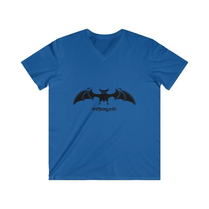 Camiseta hombre entallada cuello de pico - Azul royal - Rat penat: Ratapinada