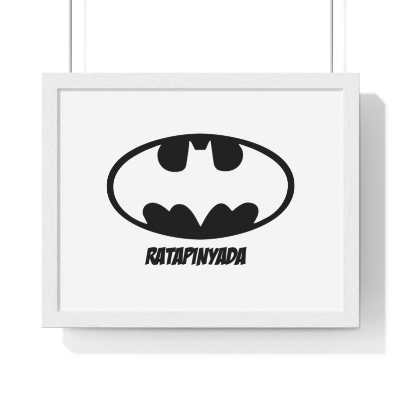 Poster enmarcado horizontal - Blanco - Rata Pinyada Batman