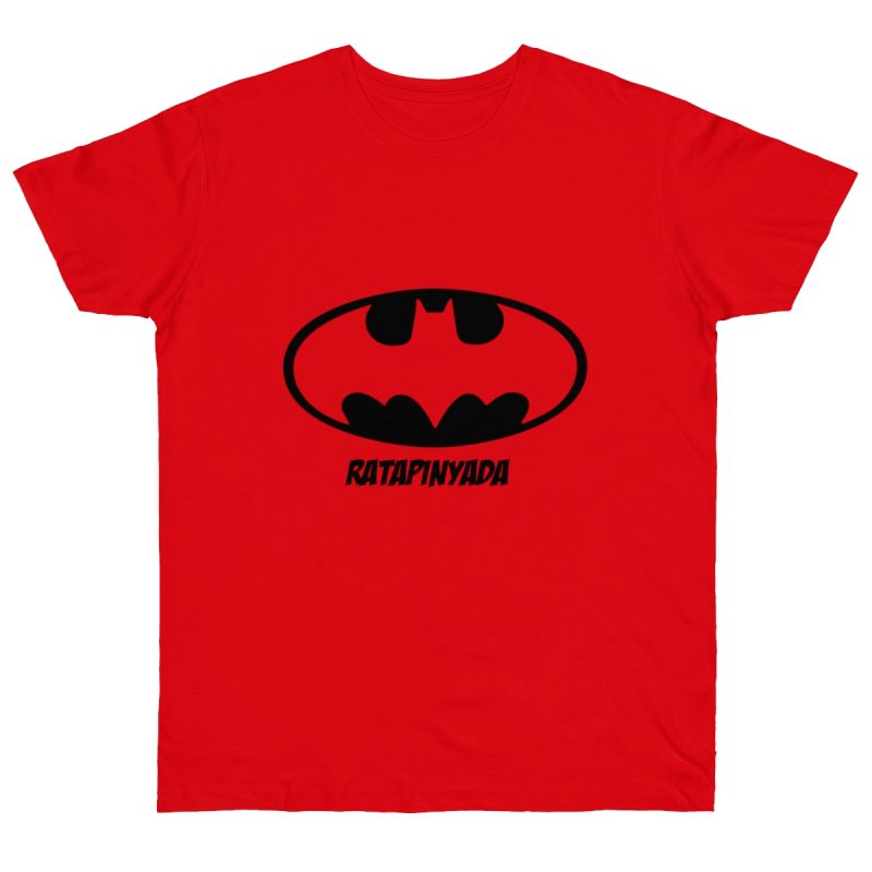 Camiseta punto liso - Rojo fuego - Rata Pinyada Batman