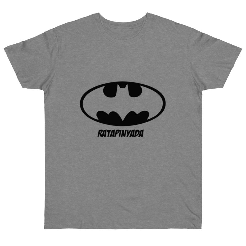 Camiseta punto liso - Gris deportivo jaspeado - Rata Pinyada Batman