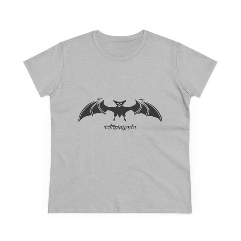 Camiseta mujer algodon medio - Gris deportivo - Rat penat: Ratapinada