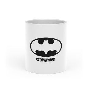 Taza con asa de corazon - Blanco - Rata Pinyada Batman