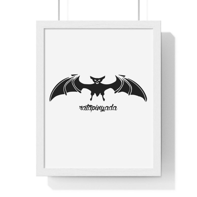 Poster enmarcado vertical - Blanco - Rat penat: Ratapinada