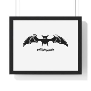 Poster enmarcado horizontal - Negro - Rat penat: Ratapinada