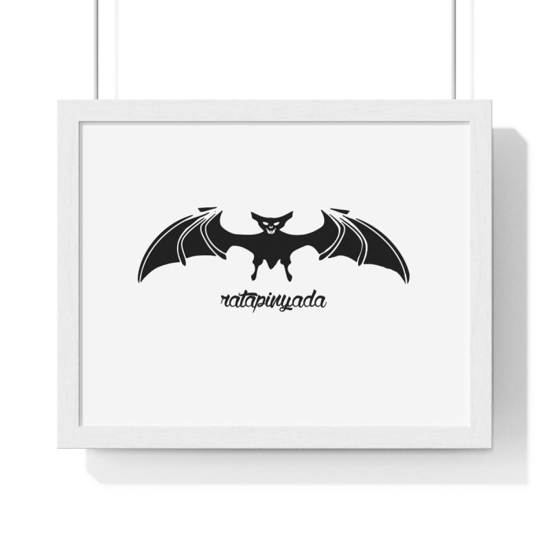 Poster enmarcado horizontal - Blanco - Rat penat: Ratapinada