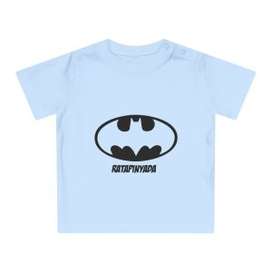Camiseta de bebe - Azul empolvado - Rata Pinyada Batman