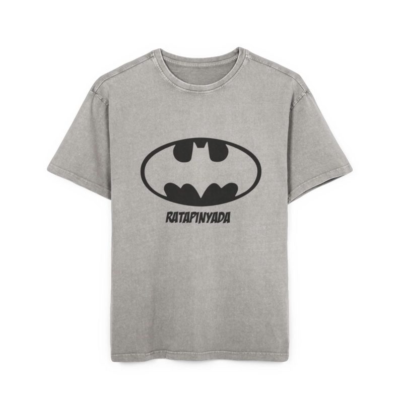 Camiseta oversize lavado acido - Gris asfalto - Rata Pinyada Batman Camiseta oversize lavado acido - Gris asfalto - Rata Pinyada Batman