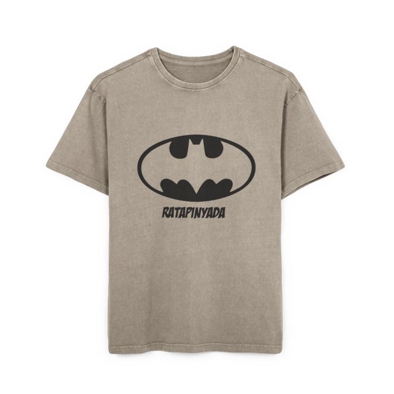 Camiseta oversize lavado acido - Caqui oscuro - Rata Pinyada Batman