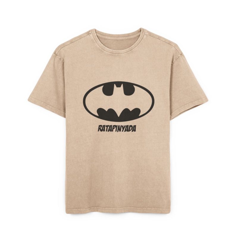 Camiseta oversize lavado acido - Beis - Rata Pinyada Batman