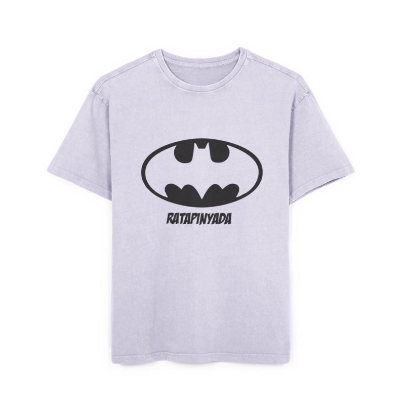 Camiseta oversize lavado acido - Lila suave - Rata Pinyada Batman