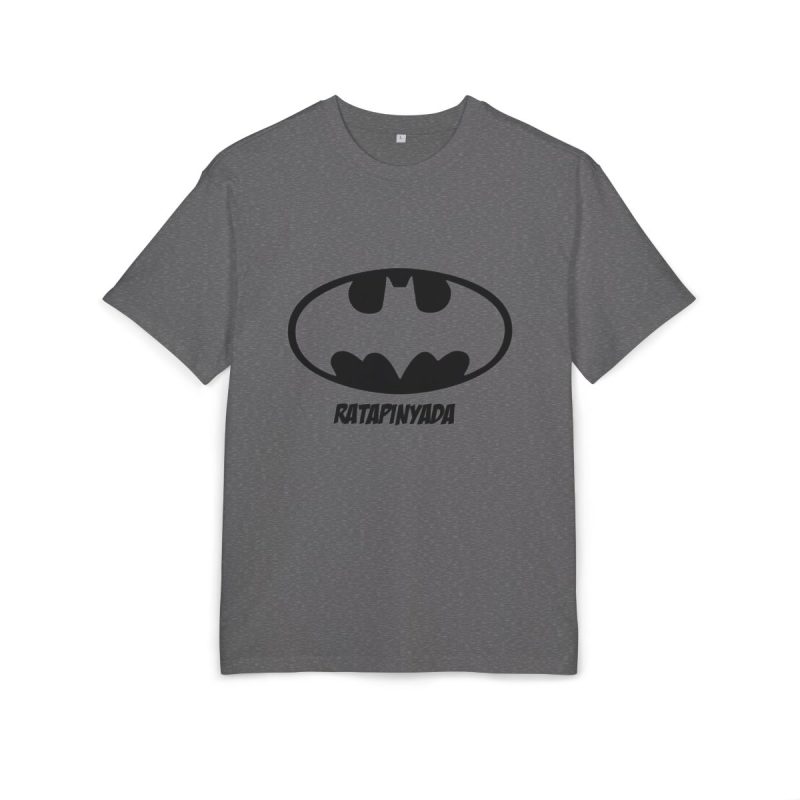 Camiseta oversize gruesa - Gris marengo jaspeado - Rata Pinyada Batman