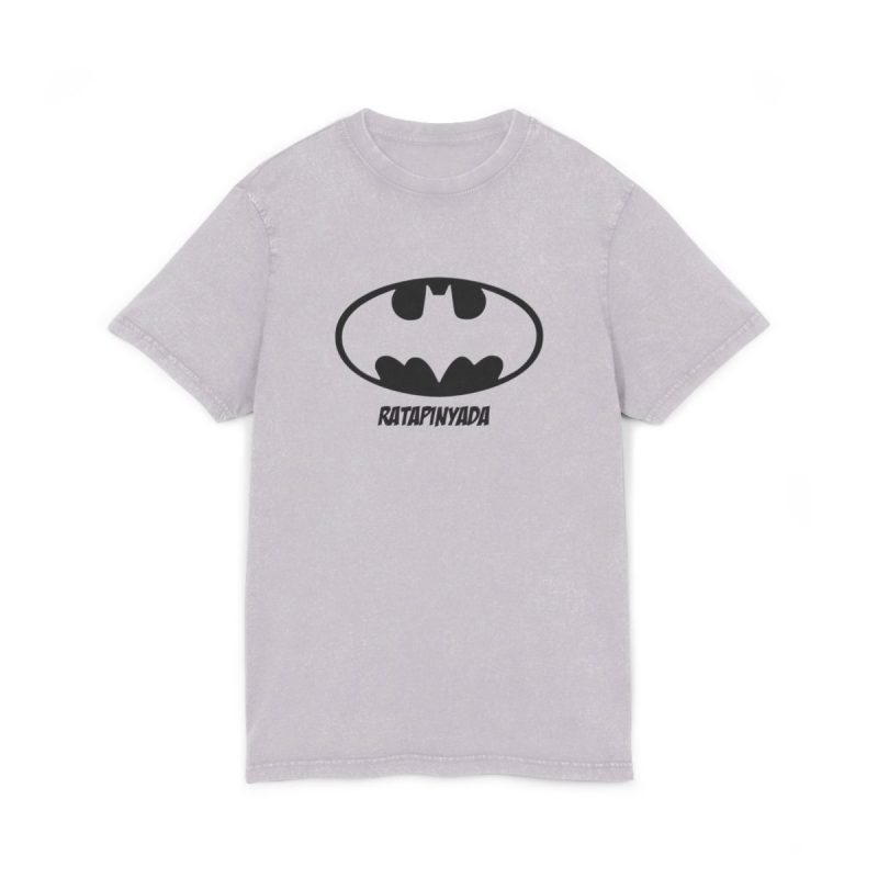 Camiseta lavado acido cuello redondo - Lila suave - Rata Pinyada Batman