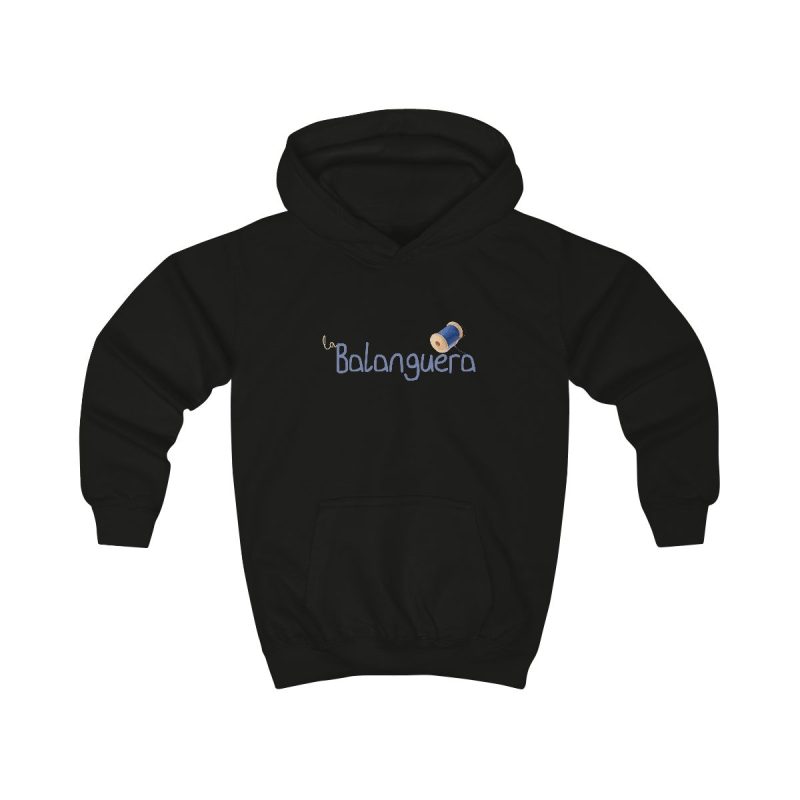 Sudadera con capucha infantil - Negro azabache - Camiseta «La Balanguera»