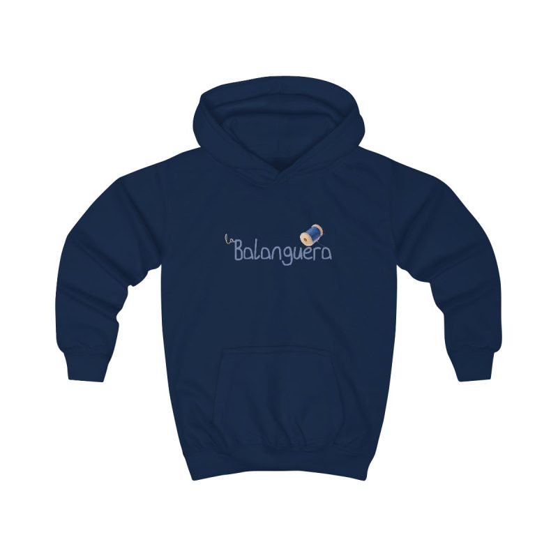 Sudadera con capucha infantil - Azul marino Oxford - Camiseta «La Balanguera»