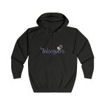 Sudadera con capucha y cremallera - Negro azabache - Camiseta «La Balanguera» Sudadera con capucha y cremallera - Negro azabache - Camiseta «La Balanguera»