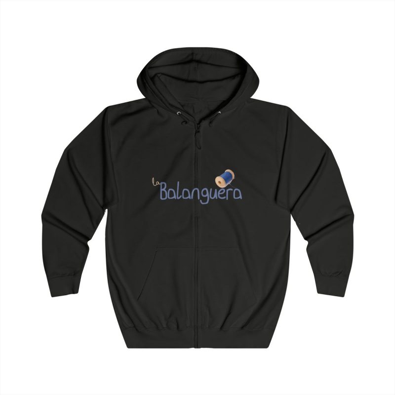 Sudadera con capucha y cremallera - Negro azabache - Camiseta «La Balanguera»