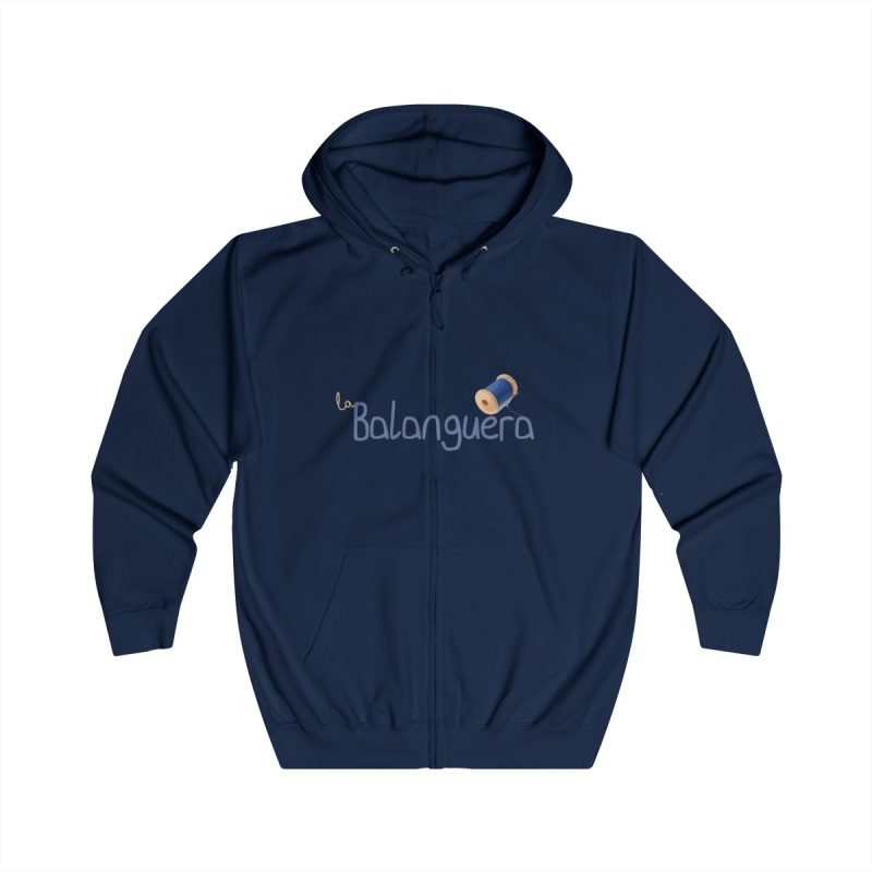 Sudadera con capucha y cremallera - Azul marino Oxford - Camiseta «La Balanguera»