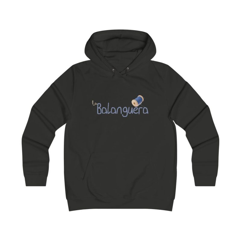 Sudadera universitaria mujer - Negro azabache - Camiseta «La Balanguera» Sudadera universitaria mujer - Negro azabache - Camiseta «La Balanguera»