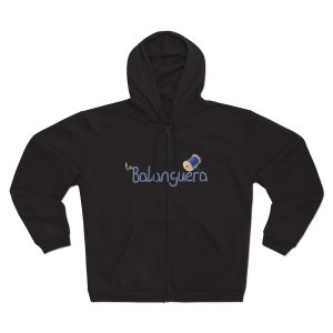Sudadera capucha con cremallera premium - Negro - Camiseta «La Balanguera»