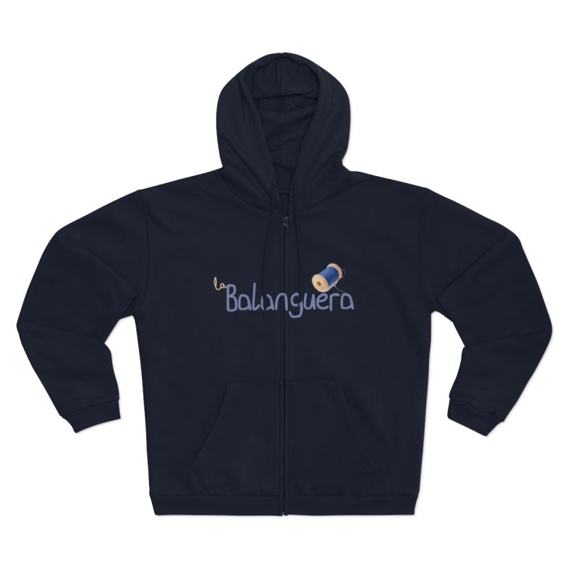 Sudadera capucha con cremallera premium - Azul marino - Camiseta «La Balanguera»