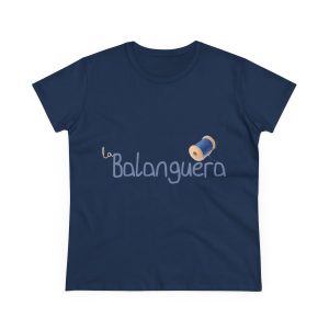 Camiseta mujer algodon medio - Azul marino - Camiseta «La Balanguera»
