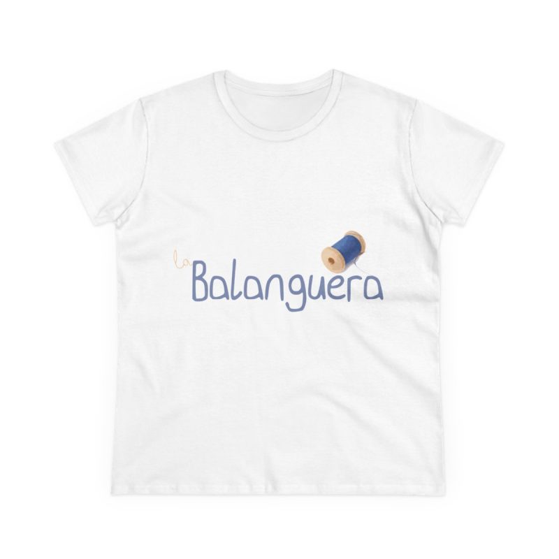 Camiseta mujer algodon medio - Blanco - Camiseta «La Balanguera»