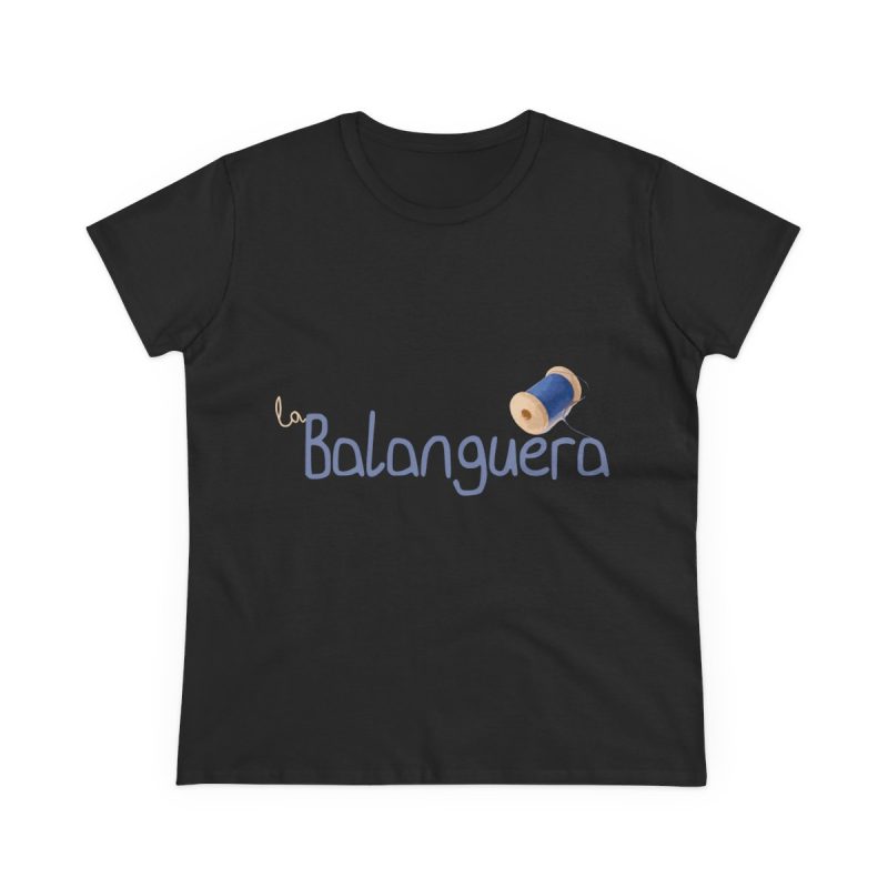 Camiseta mujer algodon medio - Negro - Camiseta «La Balanguera»