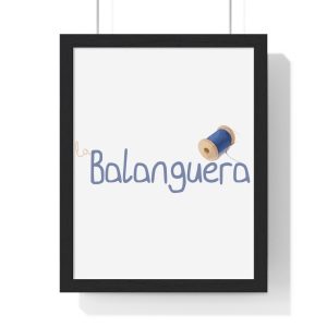 Poster enmarcado vertical - Negro - Camiseta «La Balanguera»