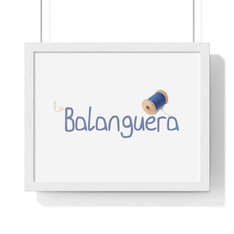 Poster enmarcado horizontal - Blanco - Camiseta «La Balanguera»