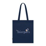 Bolsa de algodon organico - Azul marino frances - Camiseta «La Balanguera»