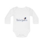 Body bebe manga larga organico - Blanco - Camiseta «La Balanguera»