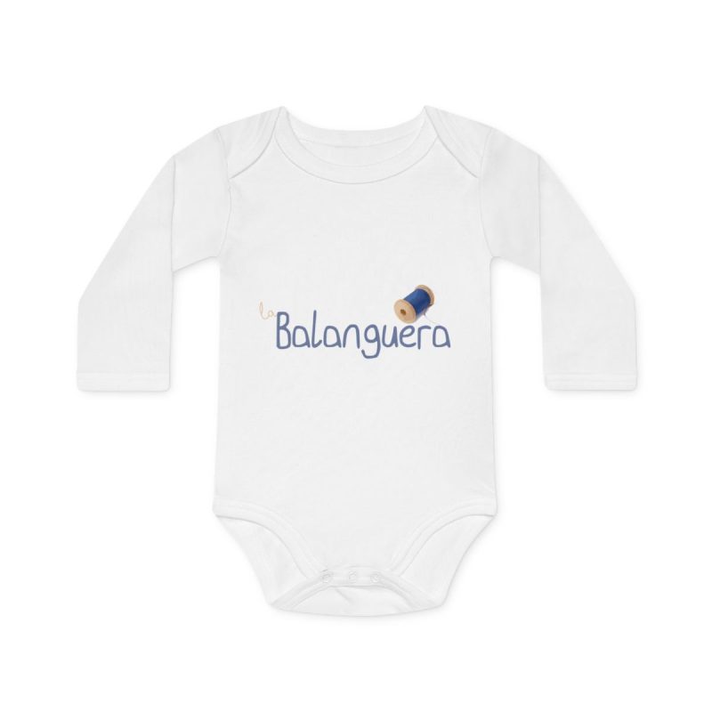 Body bebe manga larga organico - Blanco - Camiseta «La Balanguera»