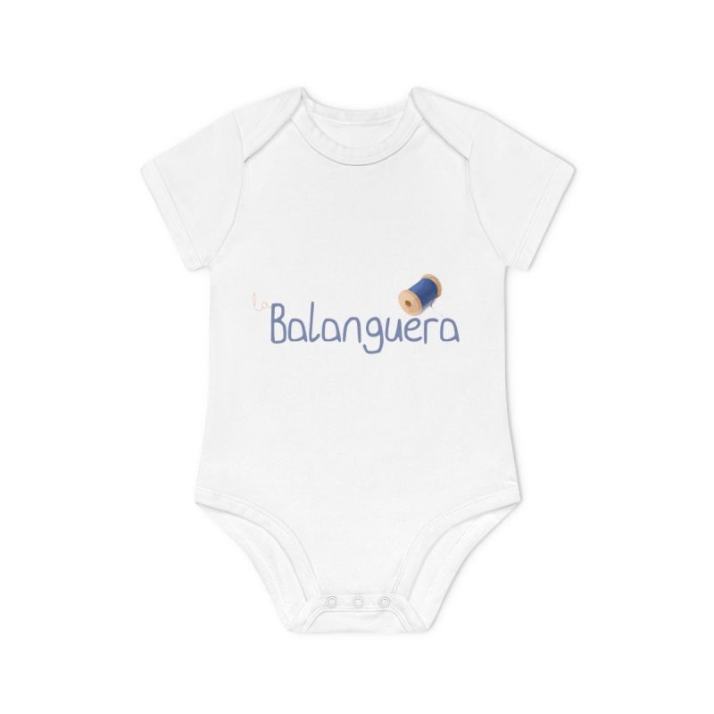 Body bebe manga corta organico - Blanco - Camiseta «La Balanguera»