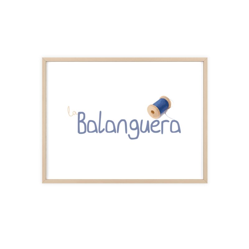 Poster con marco de madera - Marco de madera natural - Camiseta «La Balanguera»