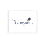 Poster con marco de madera - Marco blanco - Camiseta «La Balanguera»