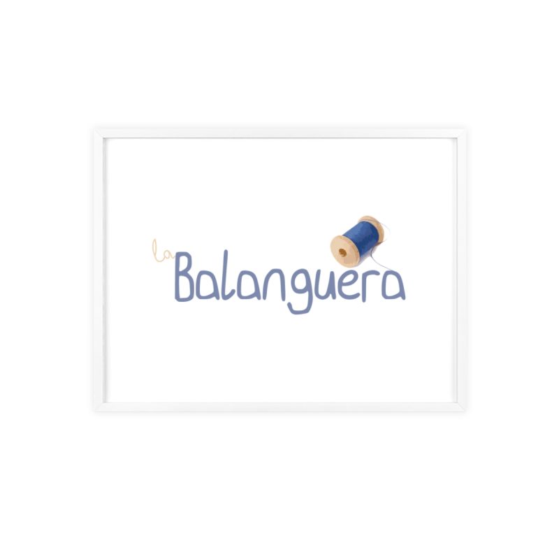 Poster con marco de madera - Marco blanco - Camiseta «La Balanguera»