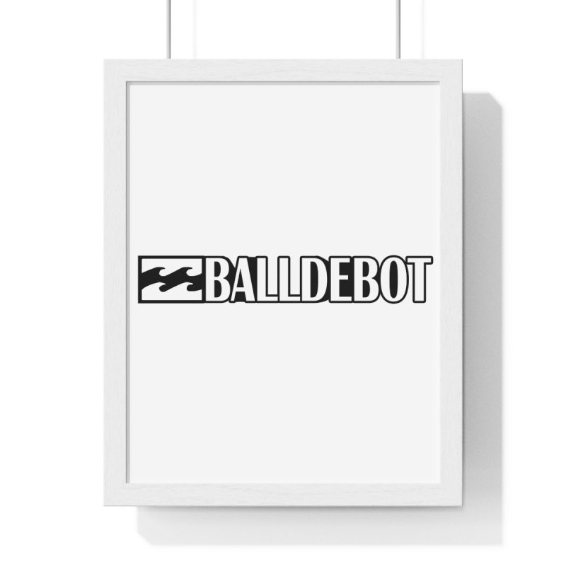 Poster enmarcado vertical - Blanco - Camiseta Ball de Bot