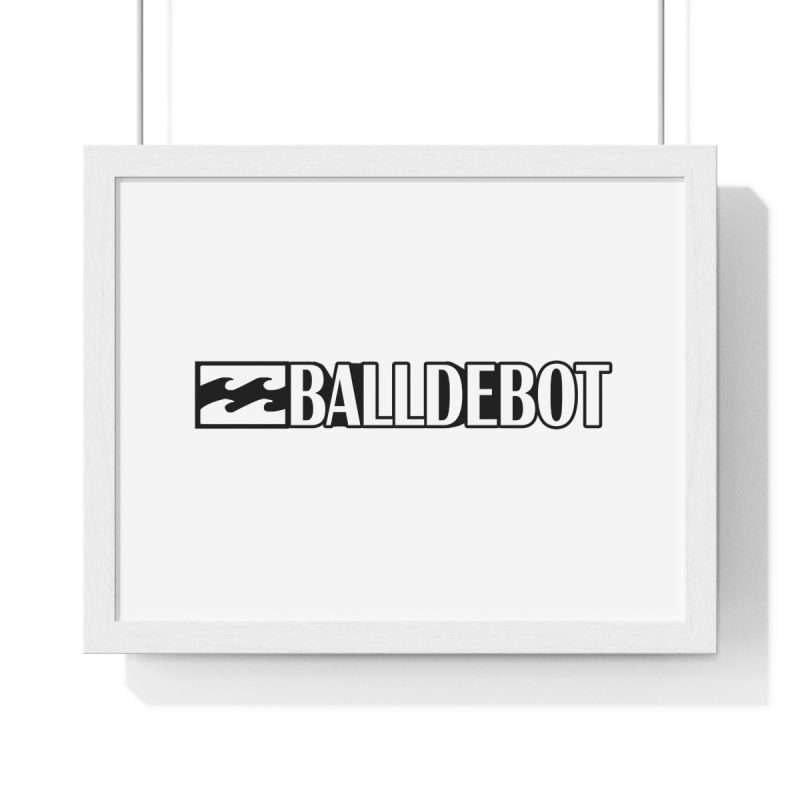 Poster enmarcado horizontal - Blanco - Camiseta Ball de Bot