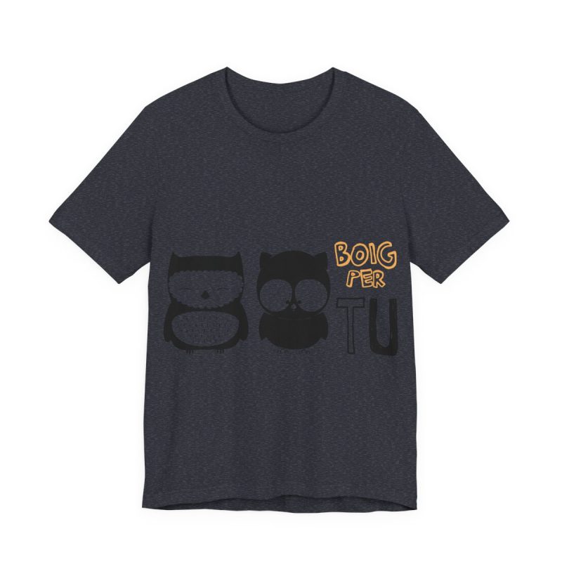 Camiseta jersey manga corta - Azul marino jaspeado - Camiseta «Boig per tu»