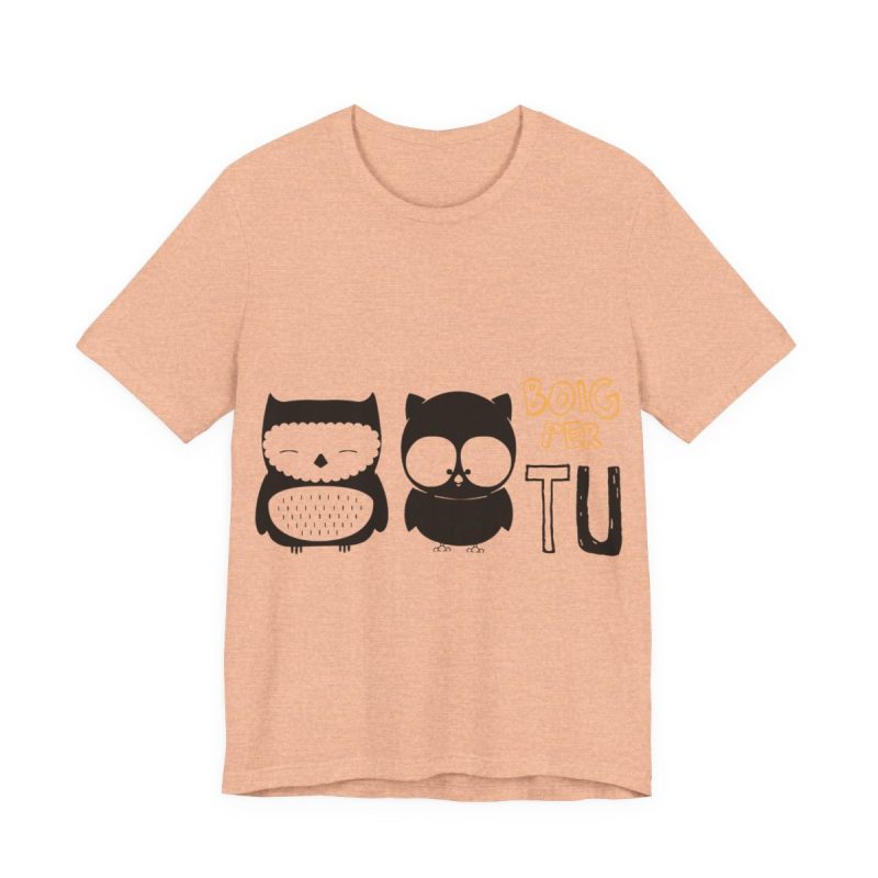 Camiseta jersey manga corta - Melocoton jaspeado - Camiseta «Boig per tu»