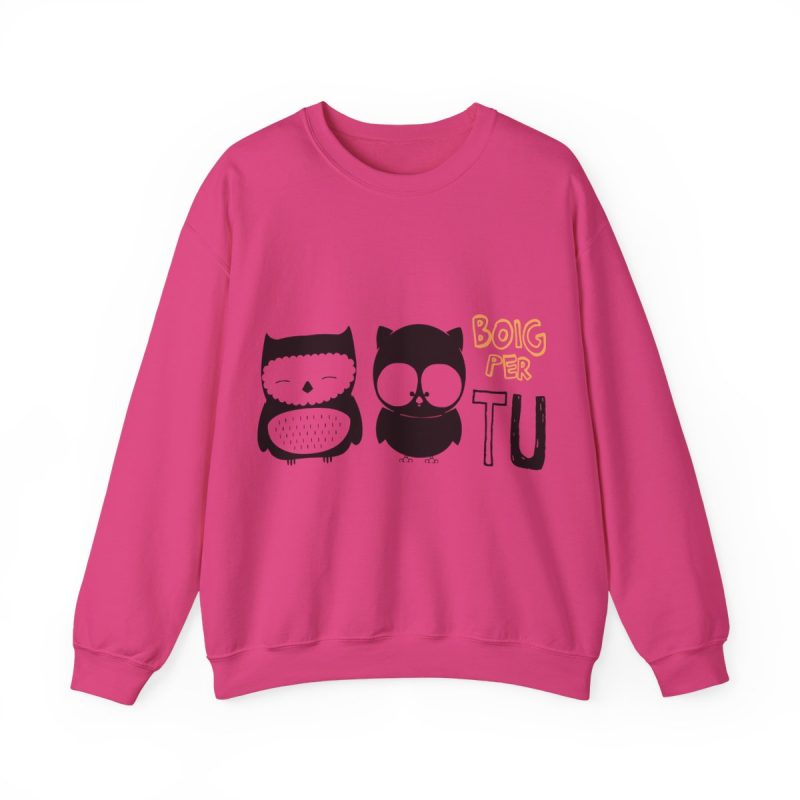 Sudadera cuello redondo - Fucsia intenso - Camiseta «Boig per tu»