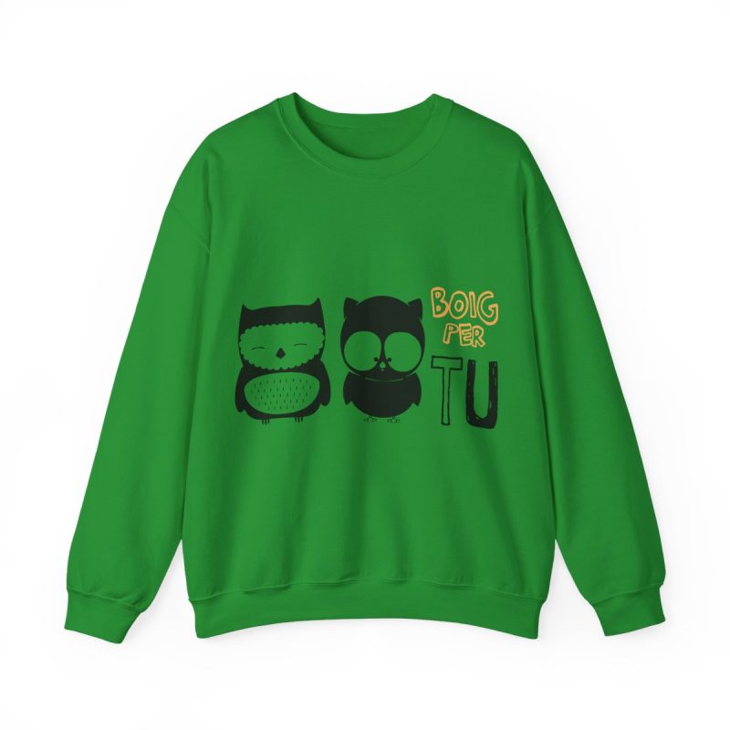 Sudadera cuello redondo - Verde irlandes - Camiseta «Boig per tu»